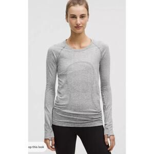 Lululemon Swiftly Tech Long Sleeve Top Light Gray Size 16
